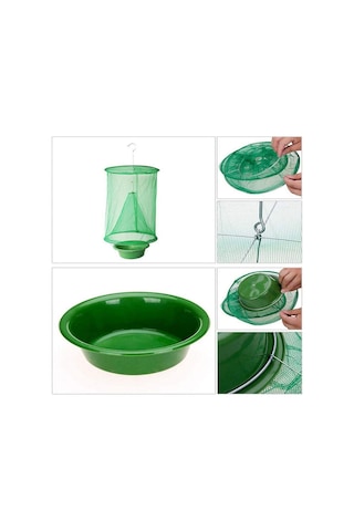 Symbee Yüksek Verimli Askıda Sineği Yakalama Kafesi - Anti-korozif Ağızlı Plastik Kova İle Ev, Çiftlik, Restoran Uygulamalı Sineği Tutucu