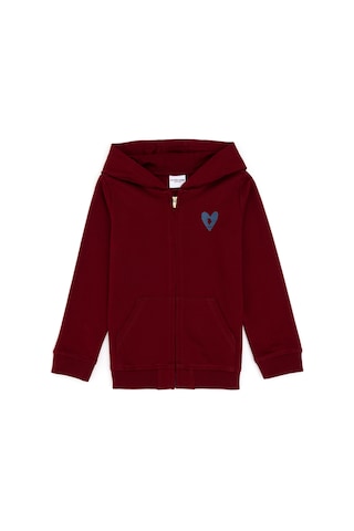 U.S. Polo Assn. Kız Çocuk Bordo Fermuarlı Basic Sweatshirt 50296390-VR014