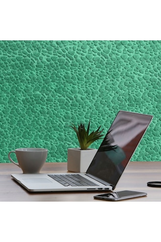 Tink 3d Kendinden Yapışkanlı Akustik Keçe Panel Leopar Desenli 52x98 Cm 10 Adet 5 M² Yeşil