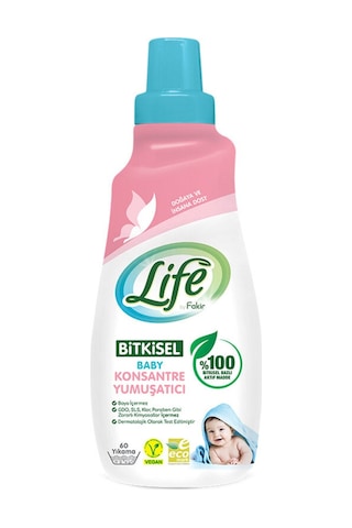 Life By Fakir Baby Bitkisel Konsantre Yumuşatıcı 1500 Ml 60 Yıkama Tekli