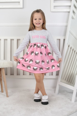 Kız Çocuk Elbise Cute Girl Pembe