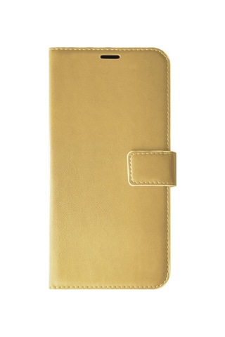 Xiaomi Redmi Note 8 Ile Uyumlu Kılıf Standlı Kapaklı Korumalı Gold Col61478-gold
