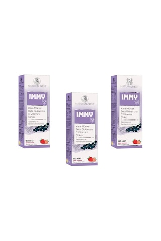 Naturalnest Immy Şurup Çilek Aromalı 150 Ml 3 Adet
