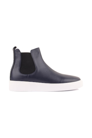 Shoetyle - Lacivert Hakiki Deri Erkek Chelsea Bot 250-041 -1162 Lacivert