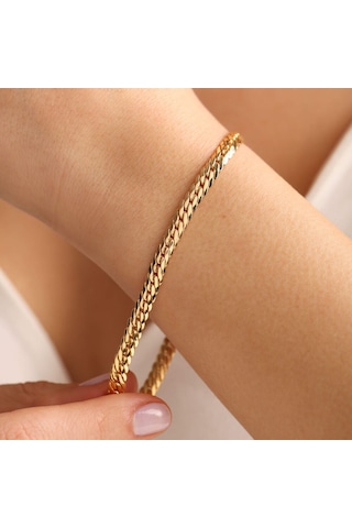 Sembol Gold 14 Ayar Altın Gurmet Bileklik 5mm Çok Renkli