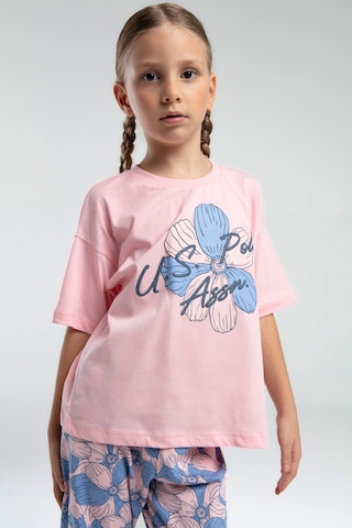 U.s. Polo Assn. Kız Çocuk Turuncu Kısa Kol Pijama Takım Us2077 Turuncu