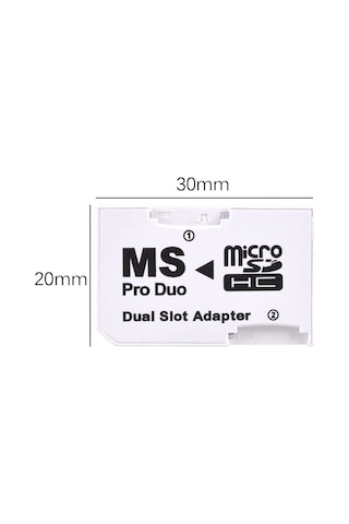 Ms Pro Duo Memory Stick Pro Duo Adaptör Dual Slot Mikro Sd Çevirici Memory Stick Kart Dönüştürücü