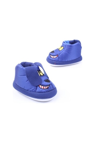 Dr Terlik 689 Erkek Çocuk Lacivert Emoji Desenli Ev-Halı Ayakkabı