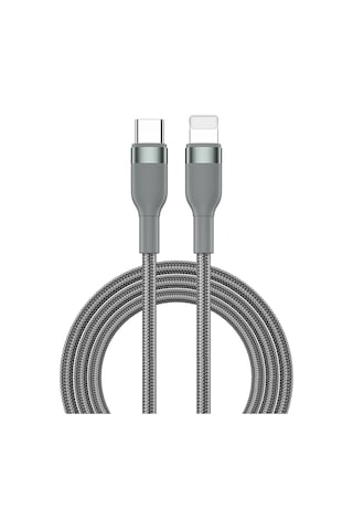 Wiwu Wi-c017 Concise Serisi Type-c To Lightning Pd Data Şarj Kablo 30w 2 Metre Gri
