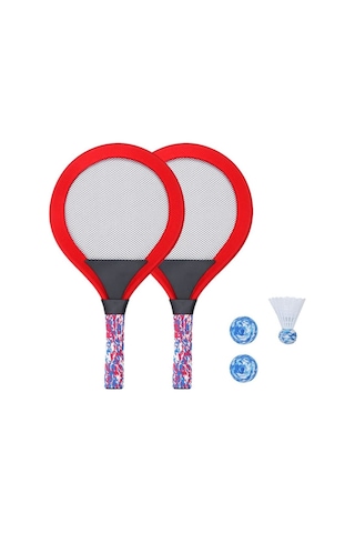 Hafif Portatif Taşınabilir Badminton Seti Kırmızı