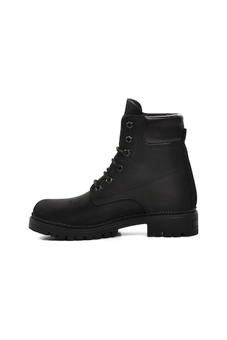 Ayakmod 90001-9 Siyah Nubuk İçi Polarlı Hakiki Deri Unisex Bot 001