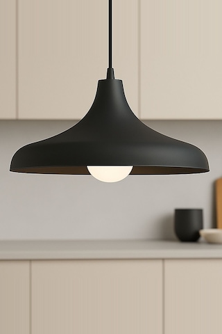 Aura Metal Tekli Siyah Sarkıt Avize Retro Rustik Model Avize