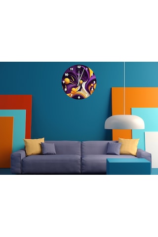 Ti-play Renga 30x30cm Akrilik Dekoratif Modern Duvar Saati ÇOk Renkli