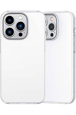 Apple Uyumlu iPhone 14 Pro Kılıf Ultra İnce Mat Pc Arka Yüzey Recci Elite Serisi Kapak Beyaz