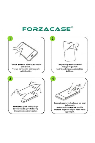 Forzacase İphone 17e İle Uyumlu Temperli Kırılmaz Cam Ekran Koruyucu - Fc002