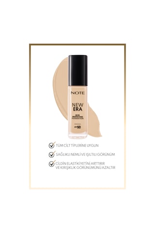 Note Cosmetique New Era Skin Protecting Spf 50 Nemlendirici Etkili Hyaluronik Asitli Fondöten - 110 Soft Ivory