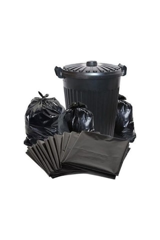 Jumbo Siyah Çöp Poşeti Rulo Çöp Poşeti 80 x 110 CM 330 G