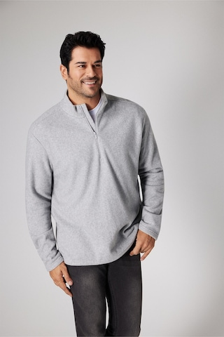 AC&Co / Altınyıldız Classics Anti-Pilling Tüylenme Yapmayan Bato Yaka Erkek Polar Sweatshirt - Gri Melanj