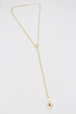 Vıp Kolye 14 K-17635 42cm Çok REnkli