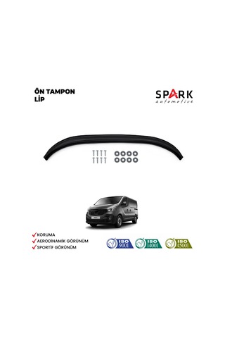 Renault Trafic 2014-2019 Yıl Aralığı Uyumlu Ön Tampon Lip Siyah