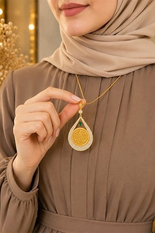 14 Ayar Hanedan Mührü Altın Kolye