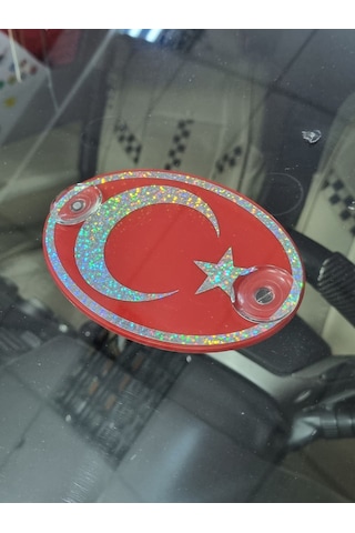 Ay Yıldız Vantuzlu Oval Dekor Pleksi Plaka Özel Aynalı Yazı