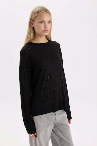DeFacto Relax Fit Bisiklet Yaka Basic Düz Triko Kazak B9723AX24SPBK81
