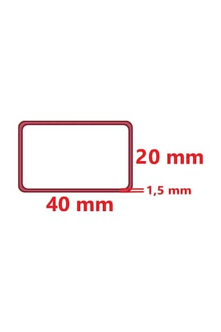 Boyalı 20 X 40 X 1,5 Mm Kutu Profil 20X40X1,5 Demir (1 Mt Fiyatı)