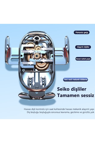 Mekanik Kilitli Yerçekimli Araç Telefon Tutucu 1 Saniyede Kilitleme 4.7-7 İnç Uyumlu Tüm Araçlar İçin Evrensel Araç Telefon Tutucusu