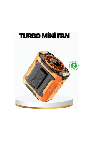 Turbo Mini Taşınabilir Fan 100 Kademeli Dijital Hız Kontrolü Ve Type-c Şarj Kopya