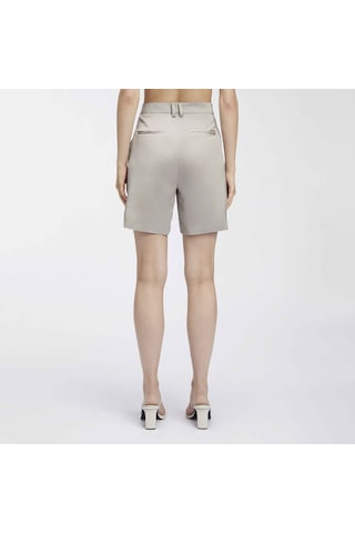 Calvin Klein Elevated Daywear Kadın Keten Karışımlı Bej Şort