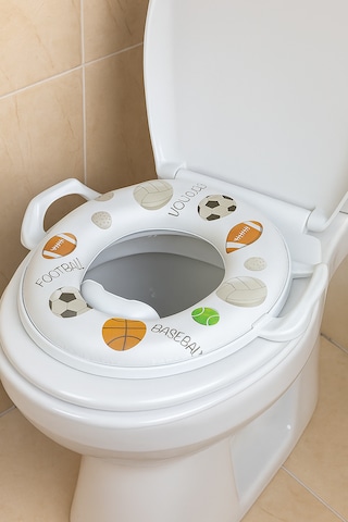 Taşınabilir Çocuk Klozet Adaptörü Kapağı Tuvalet Eğitim Oturağı Açık Mavi