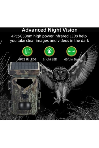 Hallow-20mp/1080p Avcılık Kamera 0.3s Tetik Hızı Gece Görüş Kamuflaj