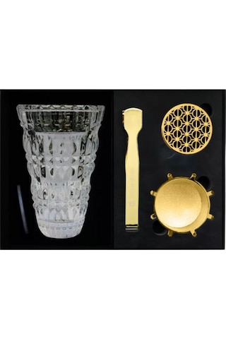 Touch Of Oud Crystal Oud Burner Set Kristal Buhurdan, Stand Ve Maşa Seti