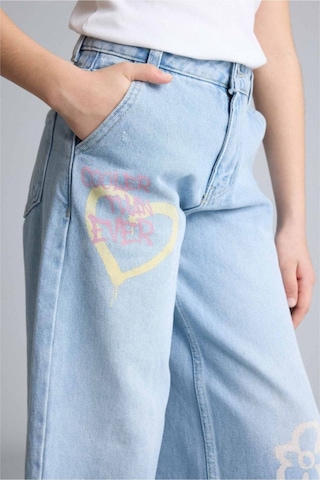Defacto Baggy Fıt Jean Pantolon Kız Çocuk H0385a826smnm39 Mavi-nm39