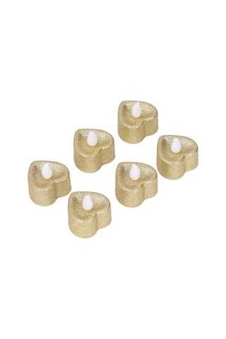 6 Lı Kalp Şekilli Led Mum - Yongtao A