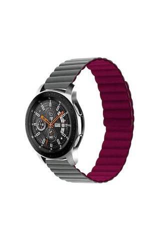 Huawei Gt2 46mm Uyumlu Krd-52 Mxsp Kordon-gri-kırmızı