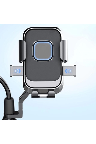 Motor,motosiklet,bisiklet ,scooter İçin 360 Derece Dönebilen Dikiz Aynası Versiyonu Telefon Tutucu Aparat Lisinya Siyah