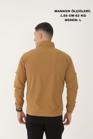 Camp Scoutland Camp490 Outdoor Tactical Çok Cepli Su İticili Erkek Mevsimlik Taktik Likralı Mont Hardal Hardal