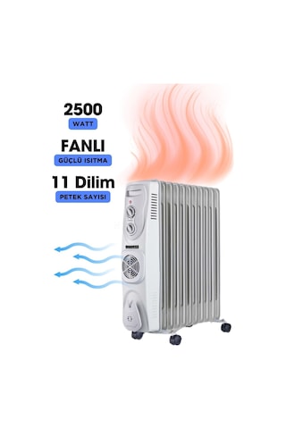 Süsler Sr-5811 - 11 Dilim Fanlı Yağlı Radyatör