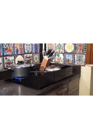 Portakal Safety Genişleyebilen Ocak Bariyeri-Siyah