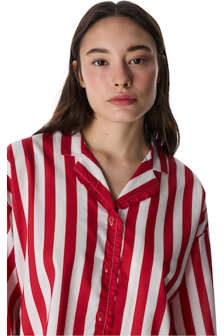 Penti Kırmızı Lucy Çizgili Gömlek Pantolon Pijama Takımı