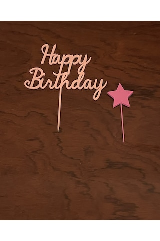 Happy Birhday Yazısı Ve Yıldız Figürü 3+ Happy Birhday Yazısı Ve Yıldız Figürü 3+