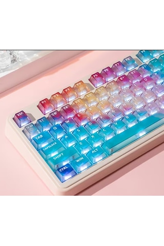Nebula Bulutu Keycaps Renkli Sisli Mekanik Rgb Klavye Tuş Takımı