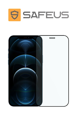 Safeus Tam Kaplayan Parmak İzi Bırakmayan Safir Ekran Koruyucu Cam , Apple Uyumlu iPhone 12 Pro İle