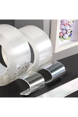 Çift Taraflı Nano Bant Süper Güçlü Şeffaf Çift Taraflı Bant 3 Metre