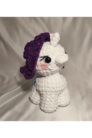 El Yapımı Tığ İşi My Little Pony Peluş Oyuncak Rarity 02 - Çok Renkli