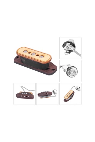 Hfambition Dıy Puro Kutusu Gitarı İçin Manyetik Telsiz, Önceden Bağlı, Gürültüsüz, 6.35mm Girişli, Dayanıklı Malzeme