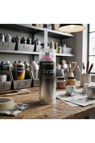 Motip Carat Ral 4003 Sprey Boya 400ml - Parlak Koyu Pembe Çok Renkli