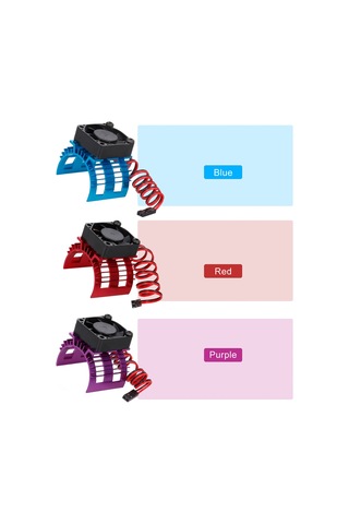 Hombey Soğutma Fanlı Motor Soğutucu, Wltoys A959-b A979-b 144001 124019 Uyumlu, 1/12 1/14 1/18, Mavi